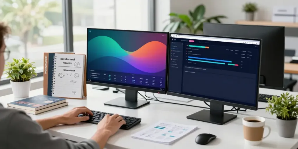Instant indexing strategies in a digital marketing workspace with analytics.